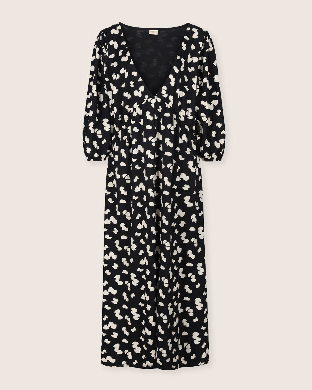 organic cotton Jasmine Black Popcorn Print Maxi Dress - image 2