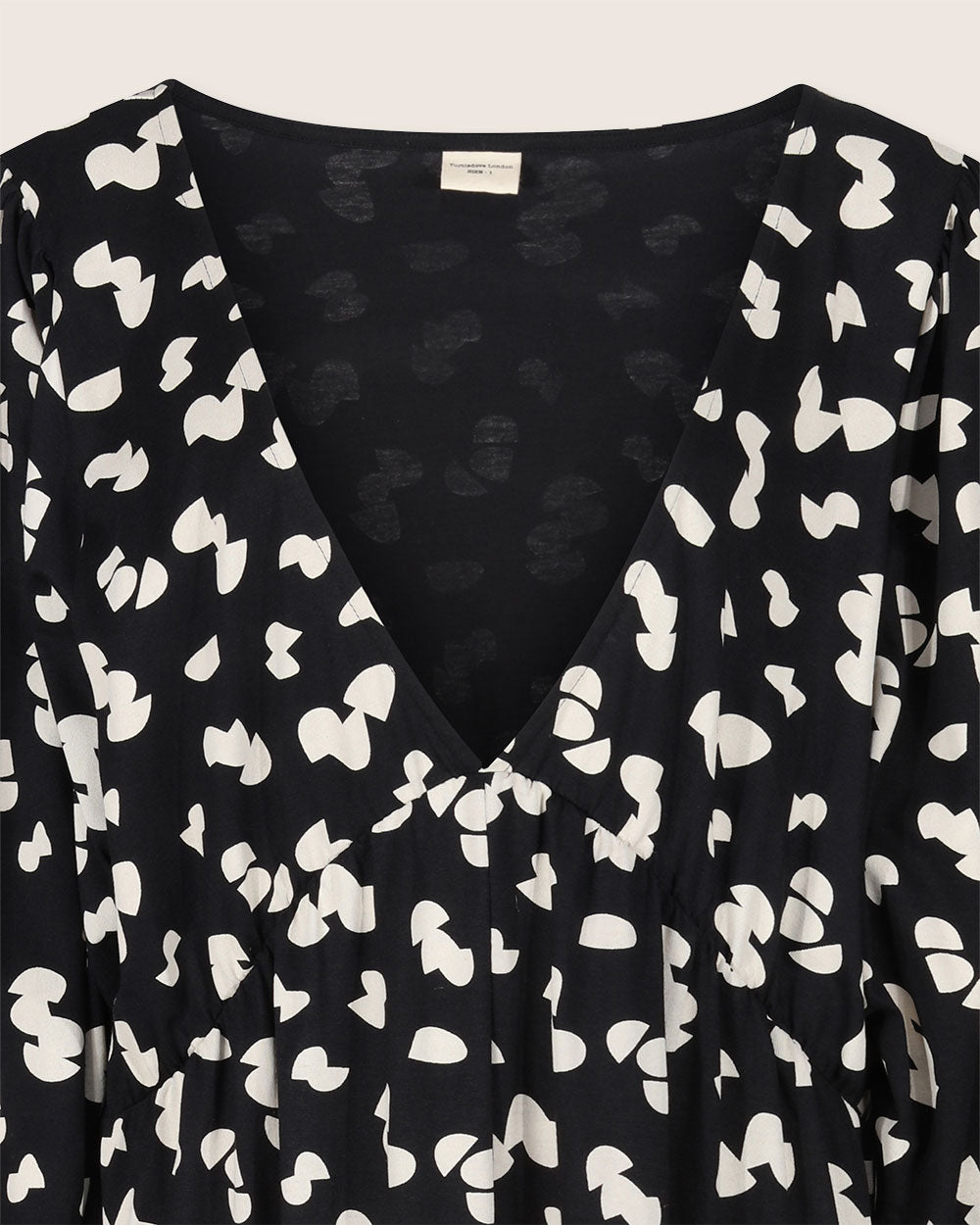organic cotton Jasmine Black Popcorn Print Maxi Dress - image 4