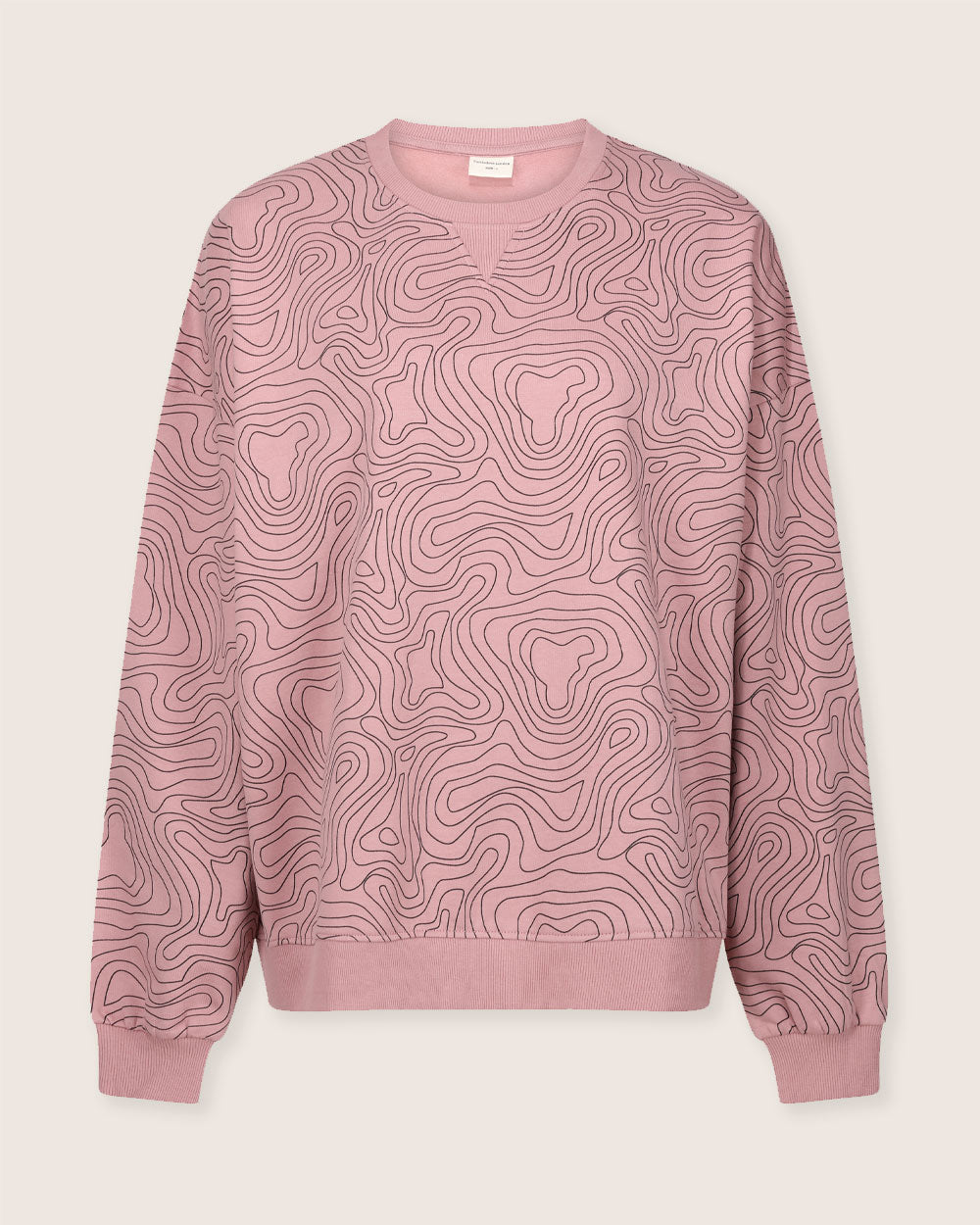 organic cotton Harper Pink Contour Print Sweatshirt - image 2