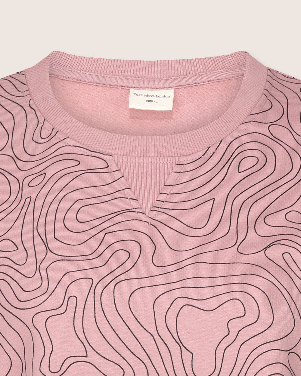 organic cotton Harper Pink Contour Print Sweatshirt - image 3