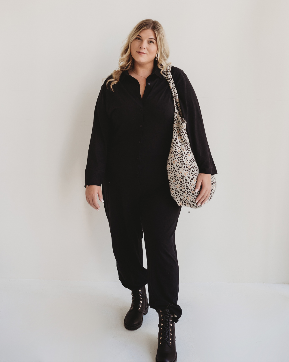 Shana Black Collared Jumpsuit- image 7