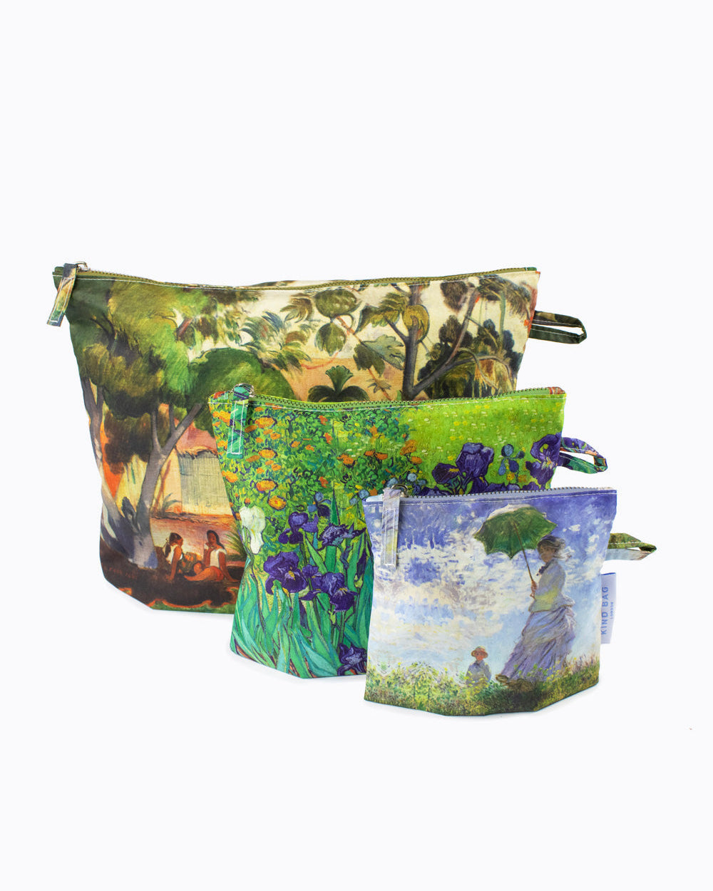 Museum Collection Set of 3 Blue Pouches