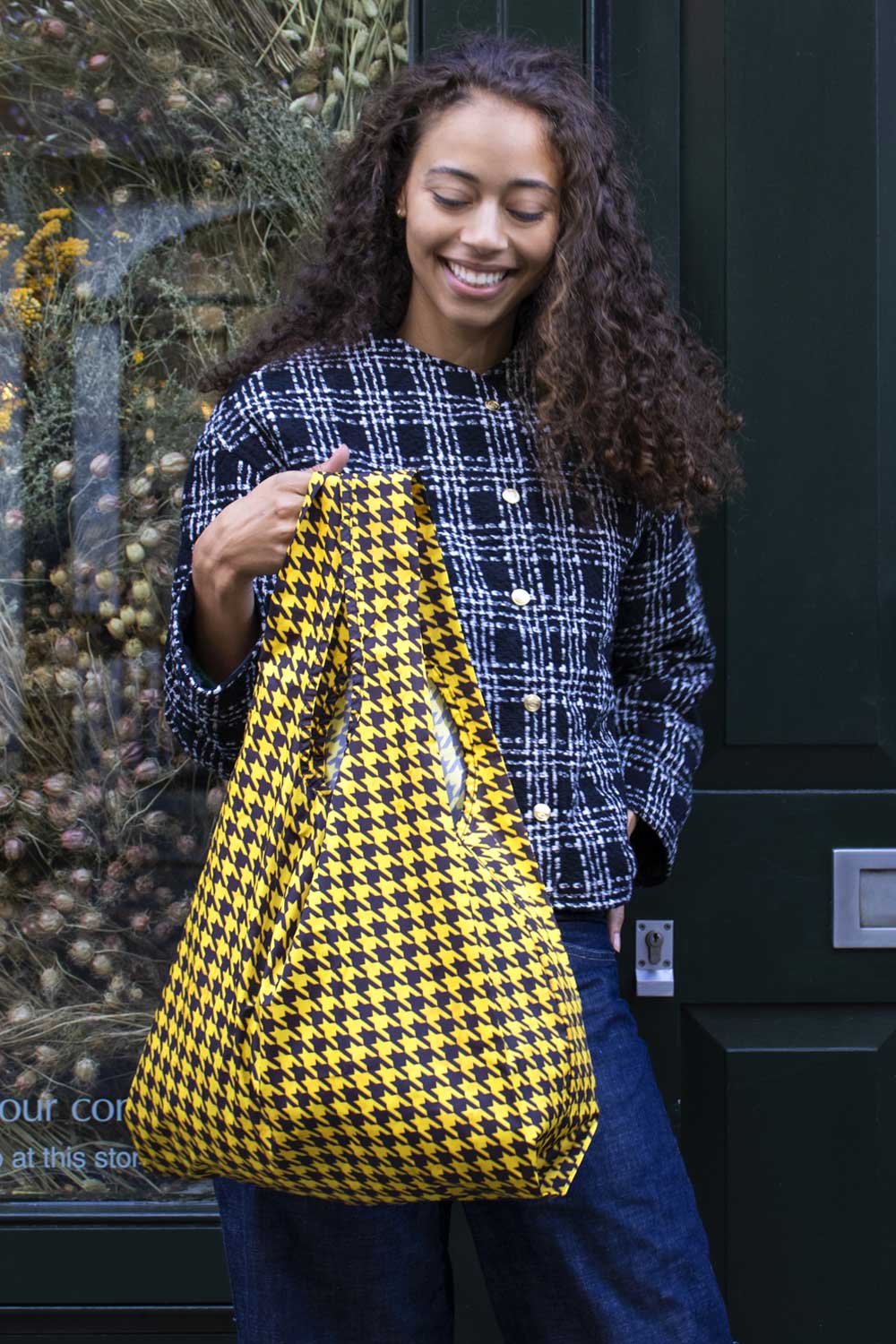 Medium Dogtooth Reusable Bag