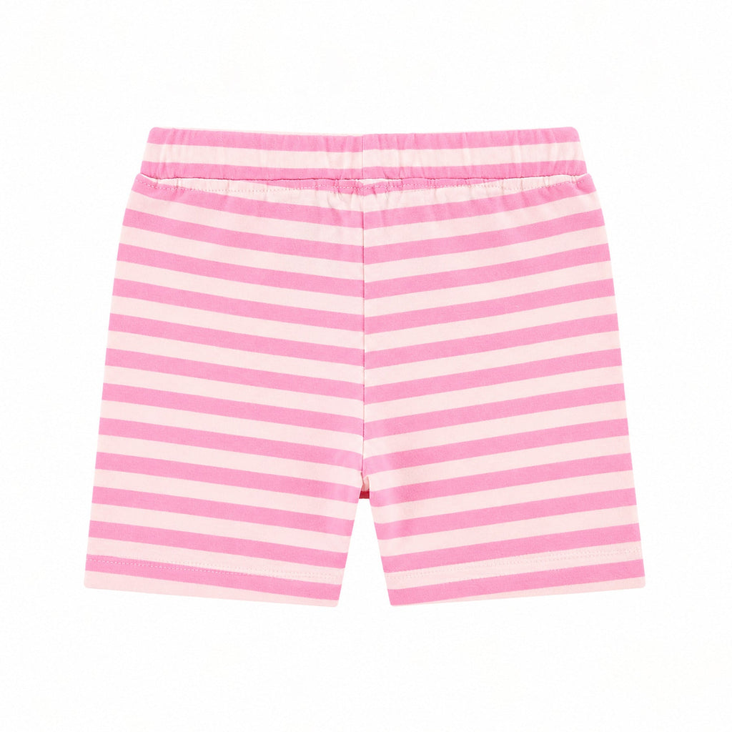 Pink Stripe Print Cycling Shorts