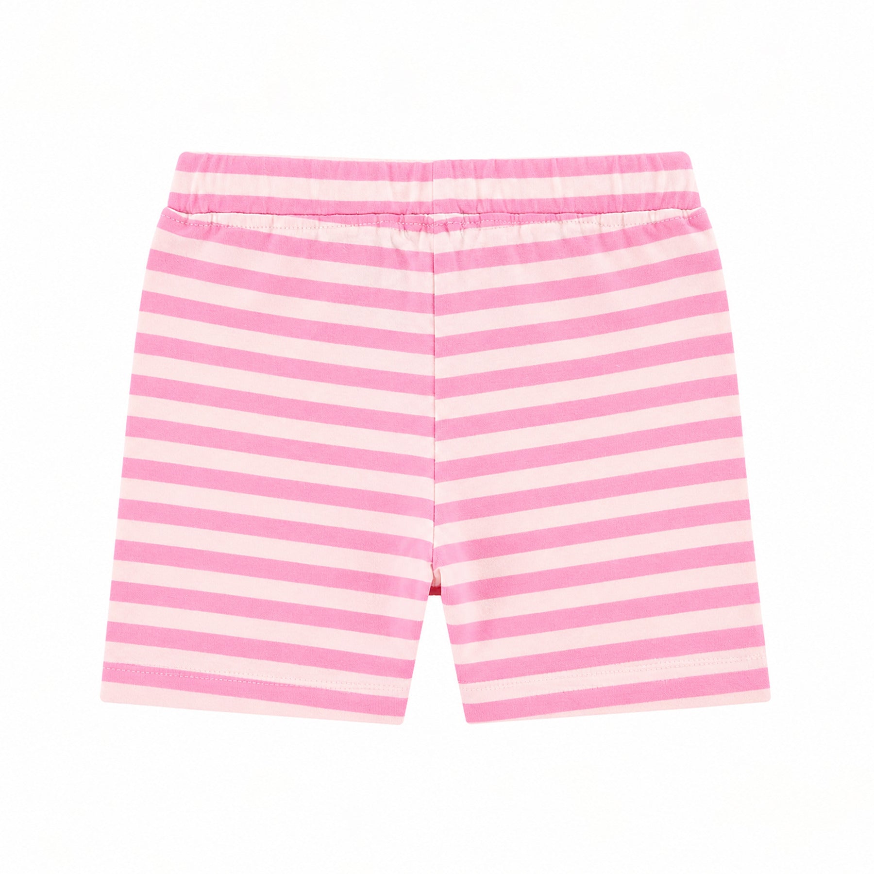 Pink Stripe Print Cycling Shorts