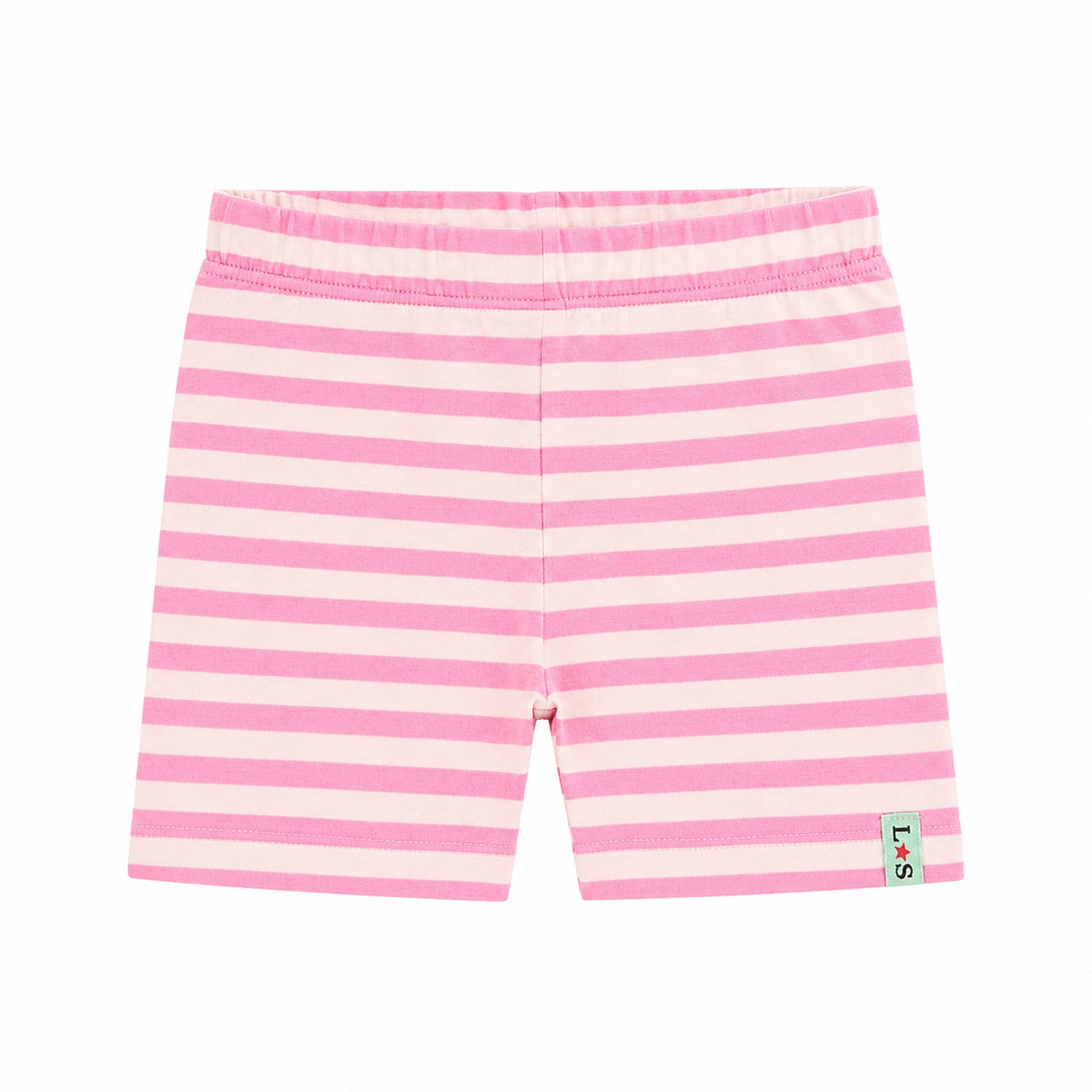 Pink Stripe Print Cycling Shorts