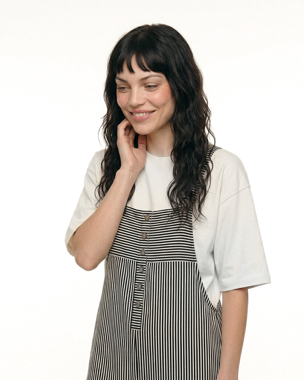 Erin Multicolour Humbug Stripe Print Dungarees