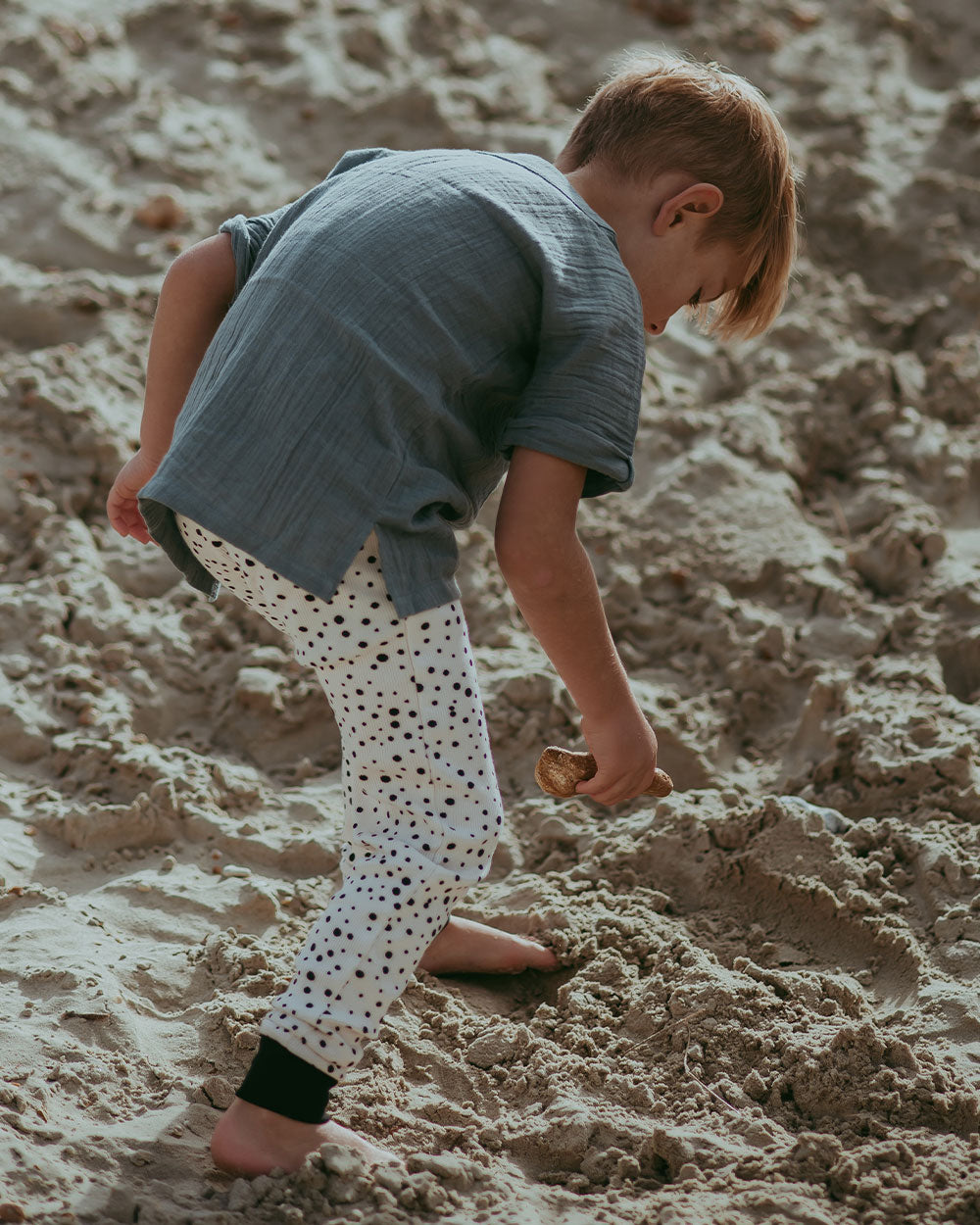 organic cotton Cream Abstract Spot Print Leggings - image 1