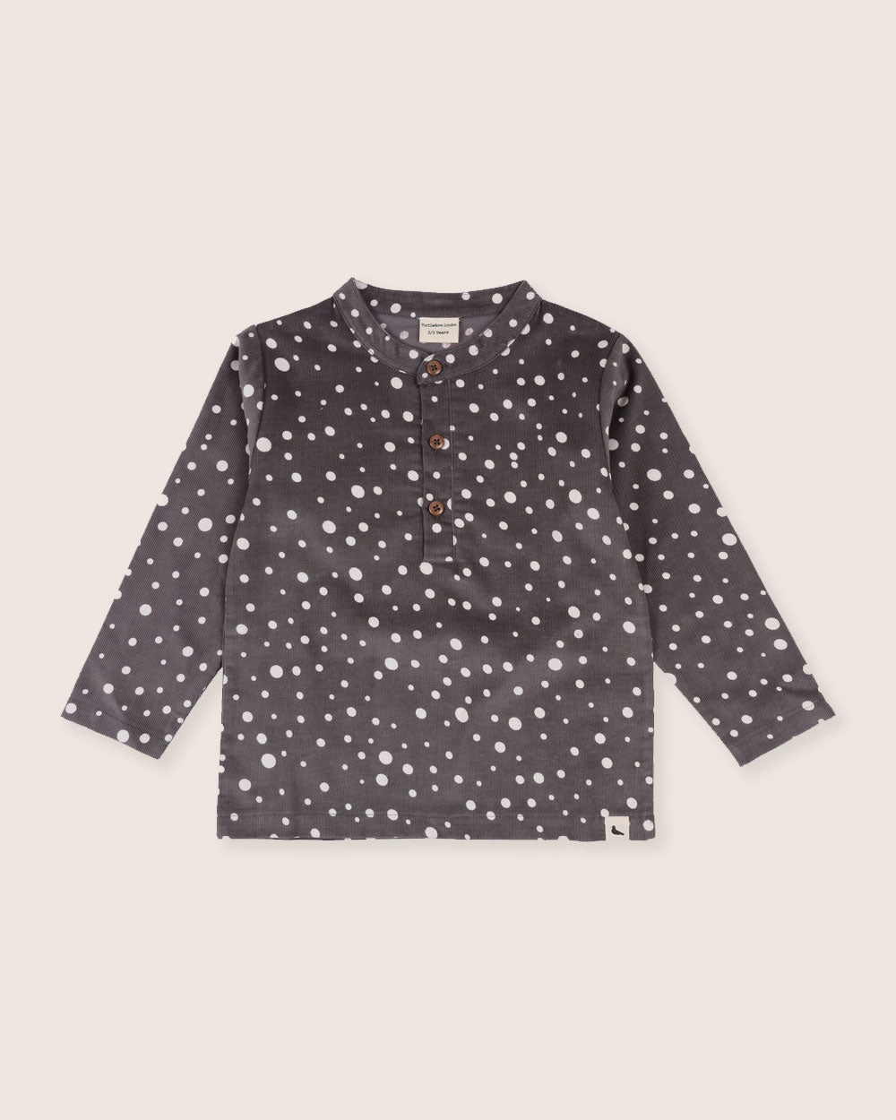 organic cotton Grey Abstract Spot Print Shirt - image 2