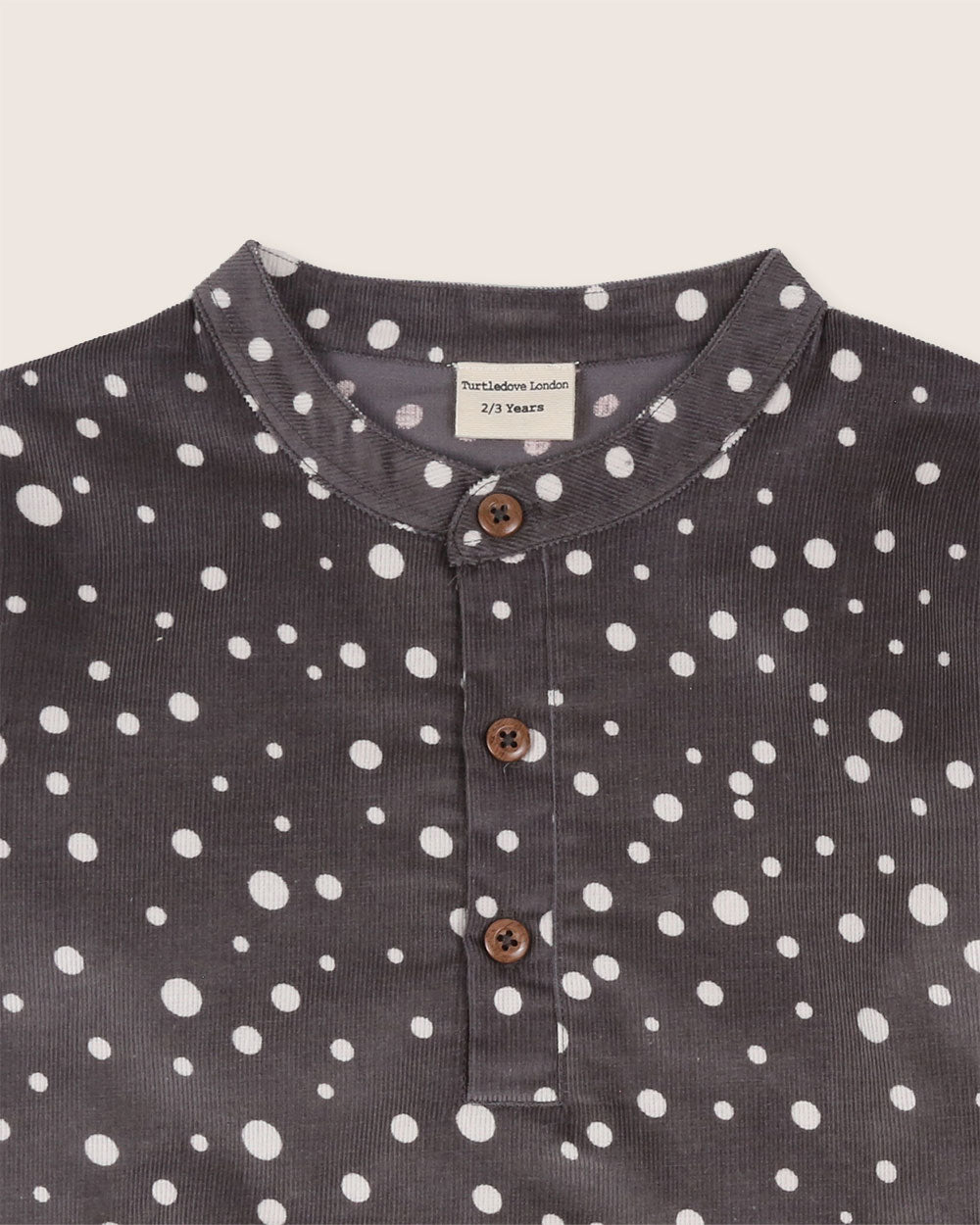 organic cotton Grey Abstract Spot Print Shirt - image 3