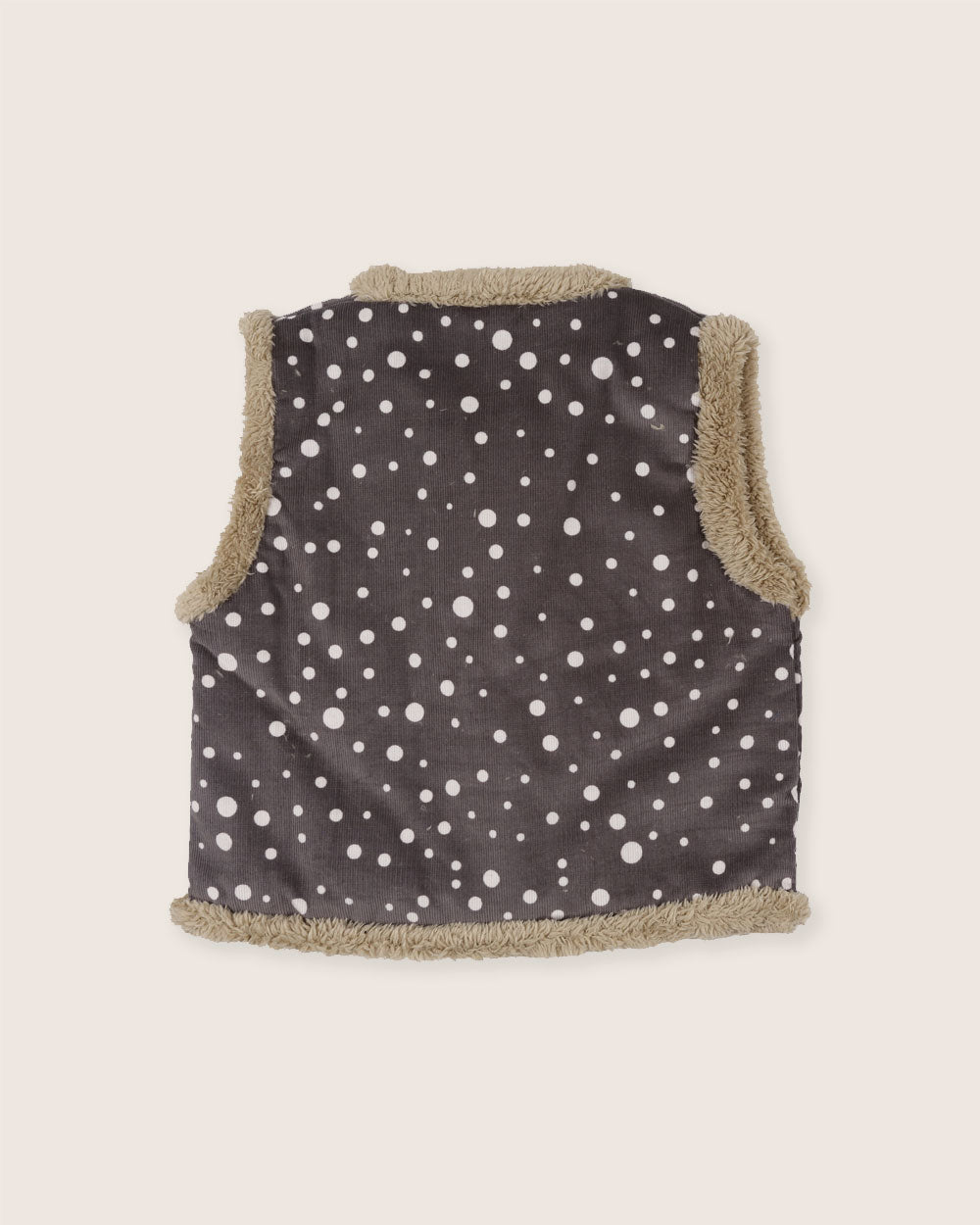 organic cotton Grey Abstract Scatter Print Gilet - image 4