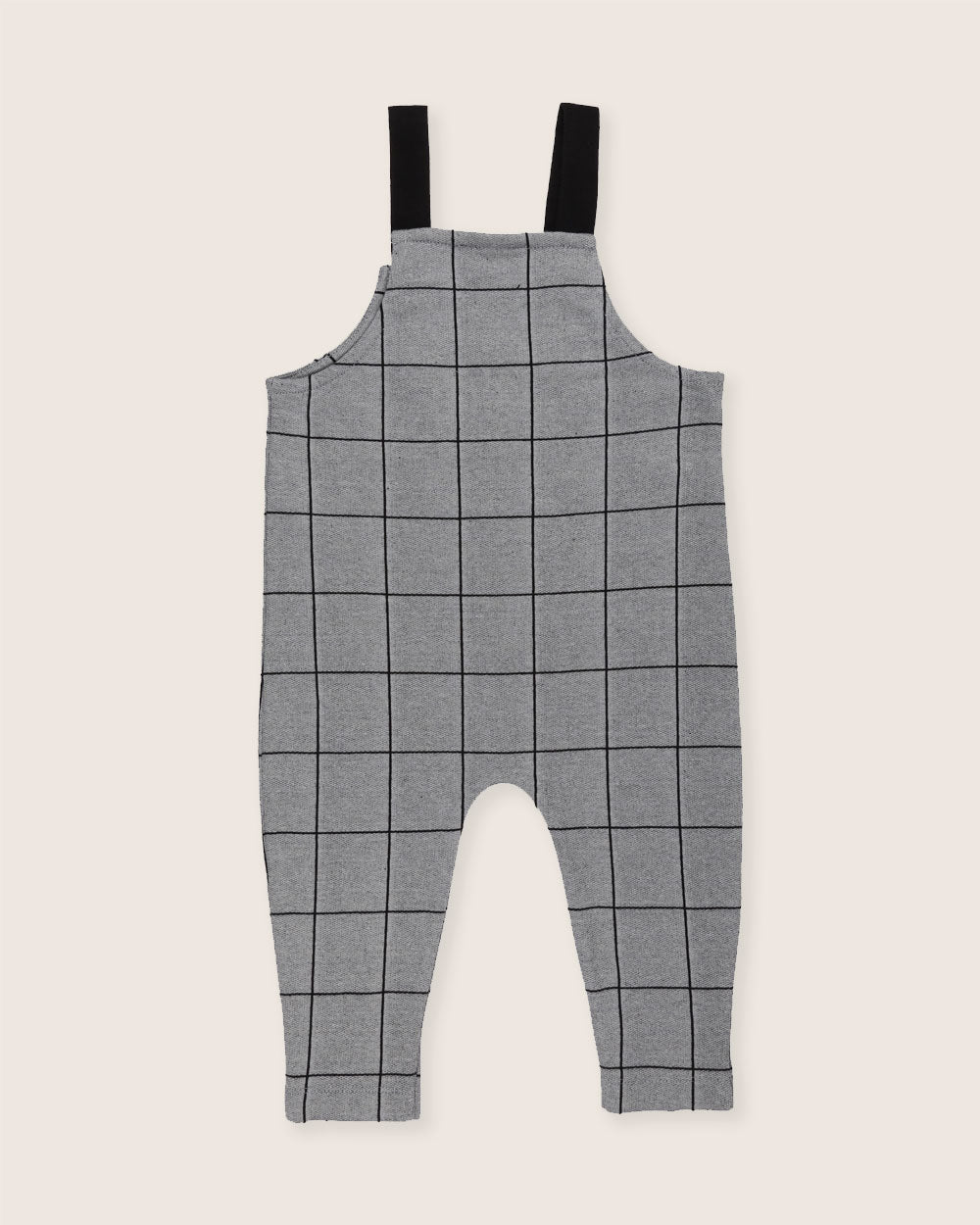Grey Window Pane Check Print Dungarees - image 6