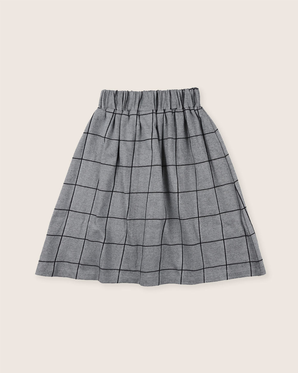 Grey Window Pane Check Print Skirt - image 5