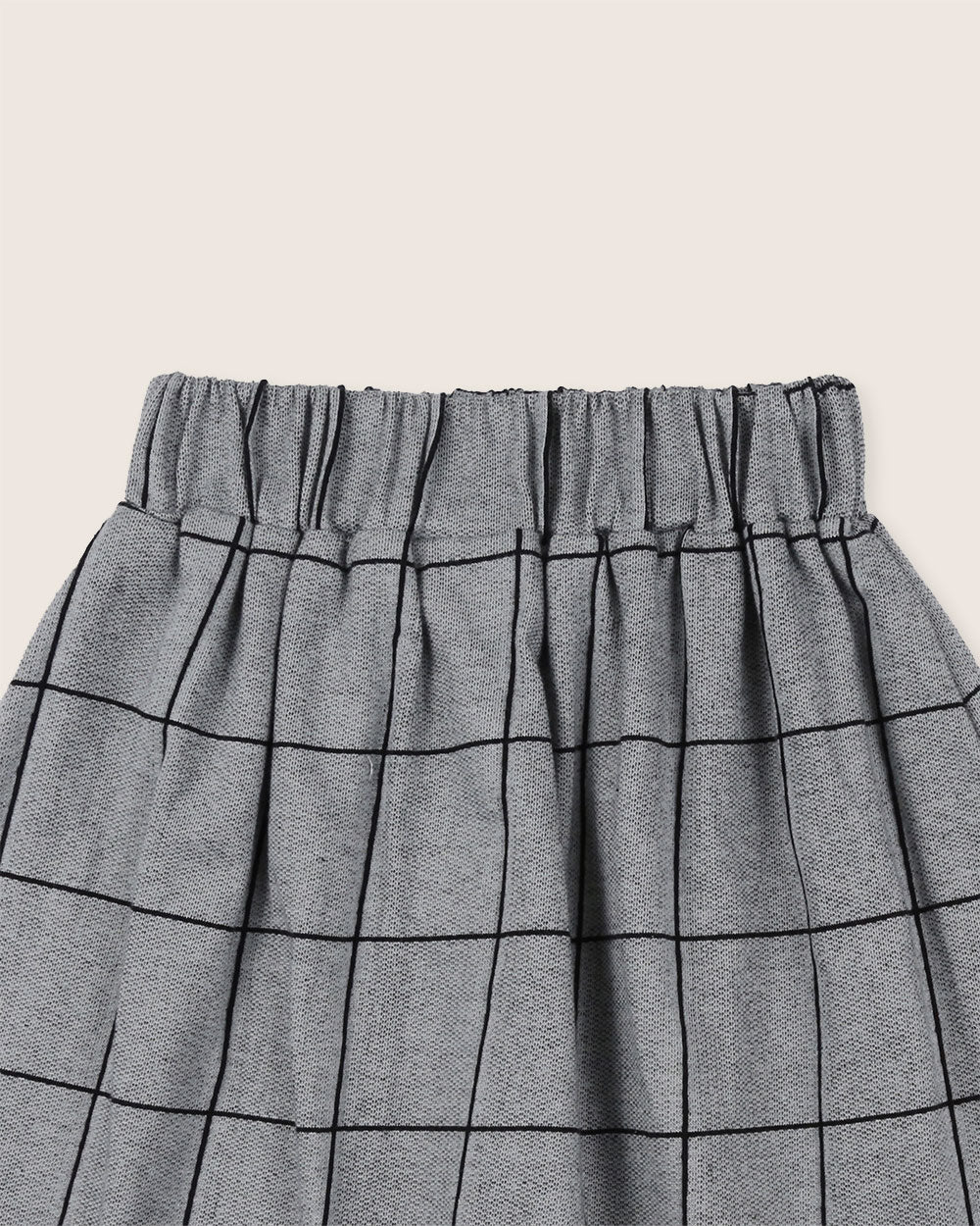 Grey Window Pane Check Print Skirt - image 3