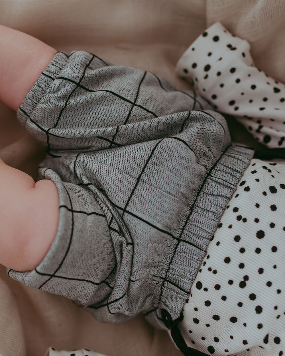 Grey Window Pane Check Print Bracer Bloomers - image 1
