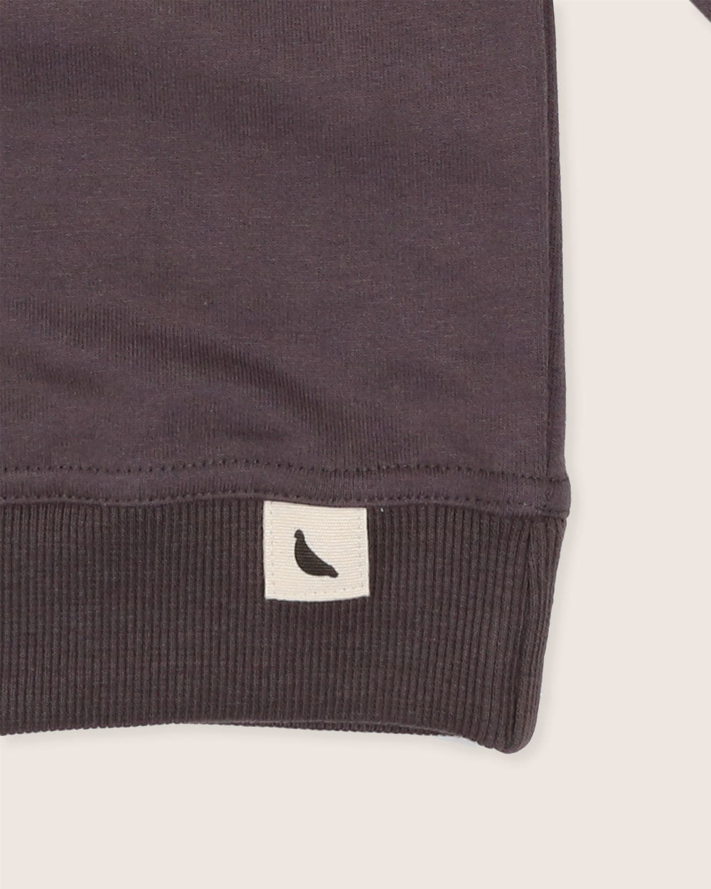 organic cotton Charcoal Grey Leopard Ears Applique Sweatshirt - image 4