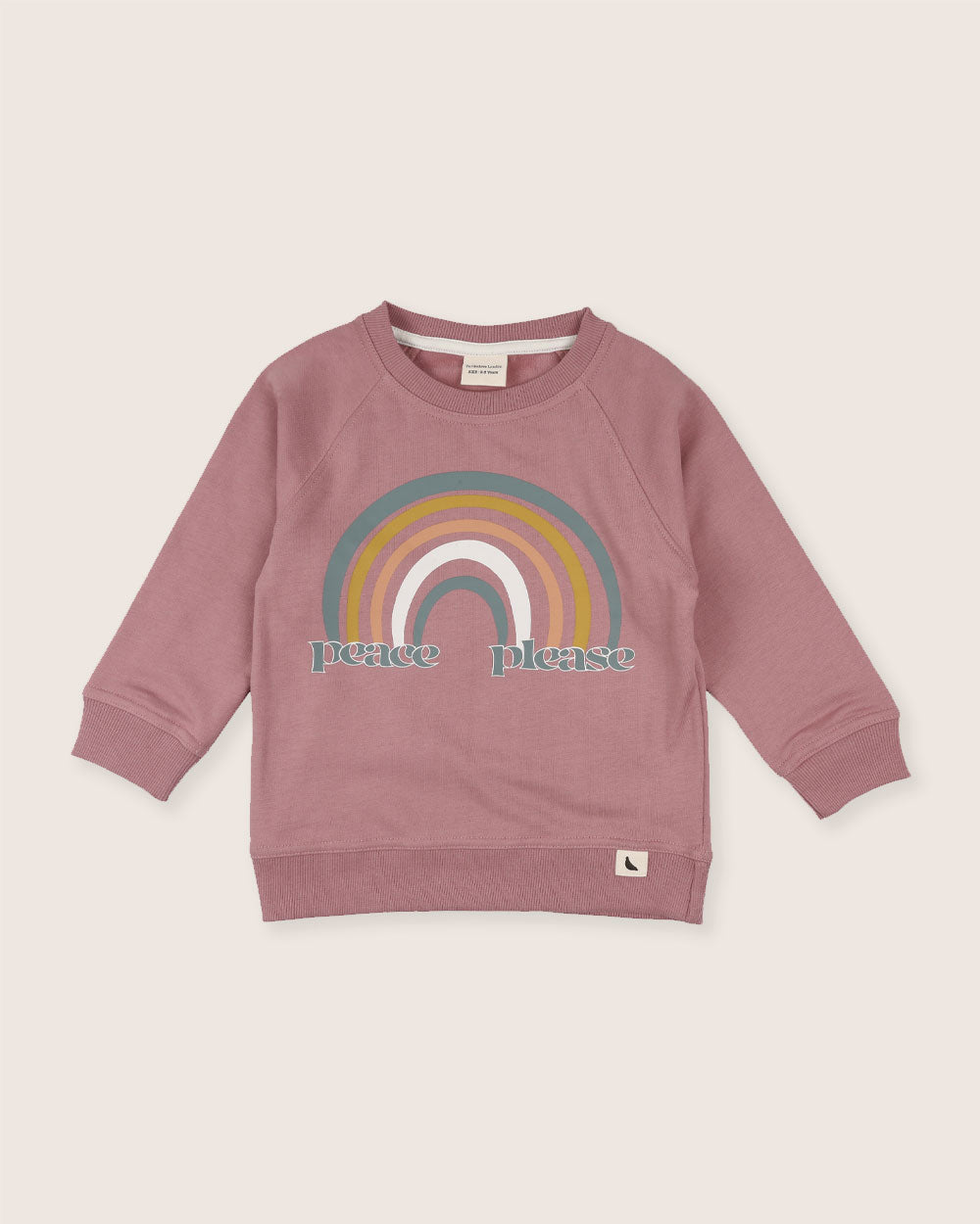 organic cotton Pink Peace Please Slogan Print Sweatshirt - image 2