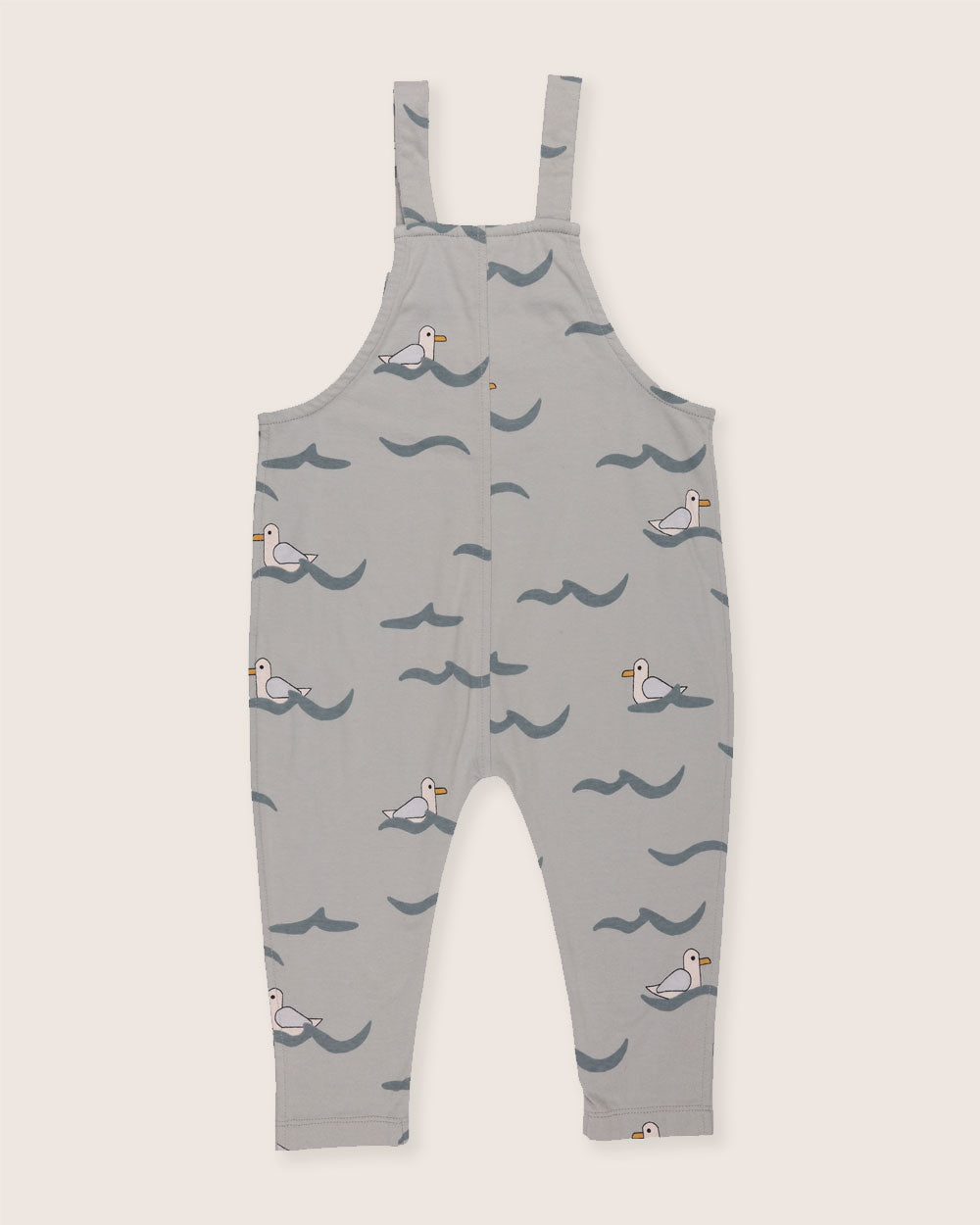 organic cotton Grey Seagull Print Dungarees - image 7