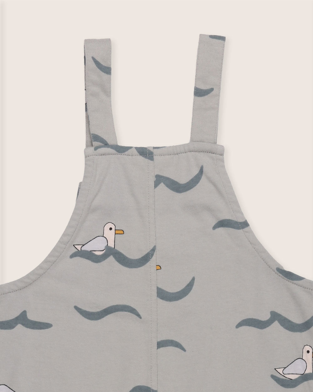 organic cotton Grey Seagull Print Dungarees - image 6