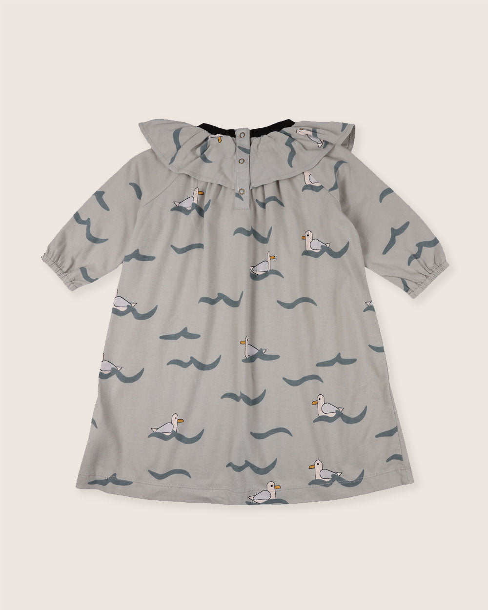 organic cotton Grey Seagull Print Dress- image 4