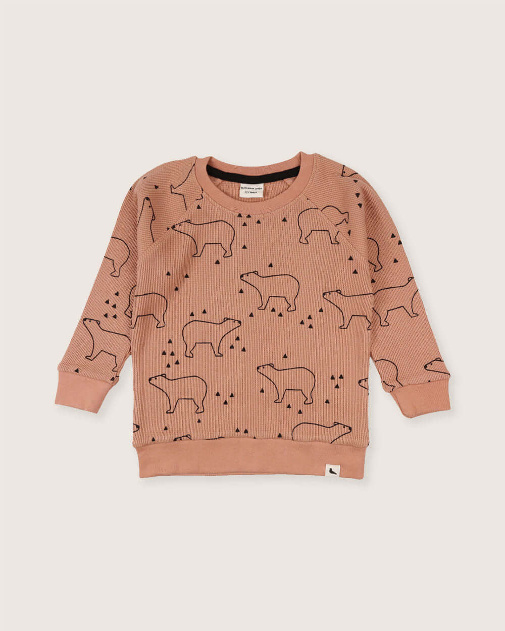 organic cotton Orange Sketch Bear Print Sweatshirt - image 2