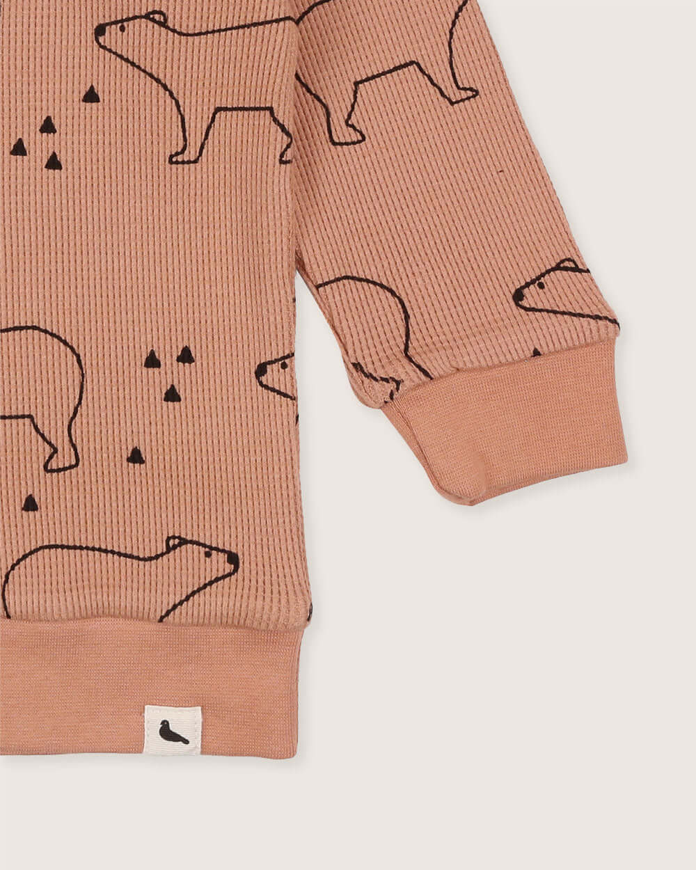 organic cotton Orange Sketch Bear Print Sweatshirt - image 3