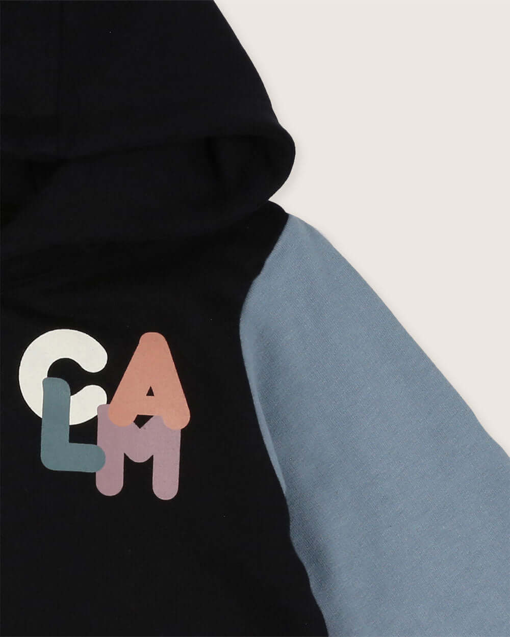 organic cotton Multicolour Calm Slogan Print Hoodie - image 3