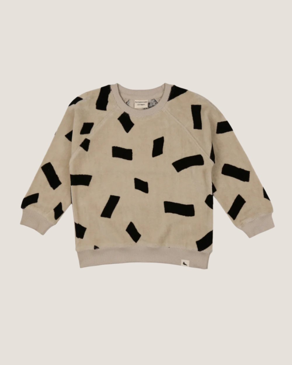 Stone Confetti Print Velour Sweatshirt - image 1