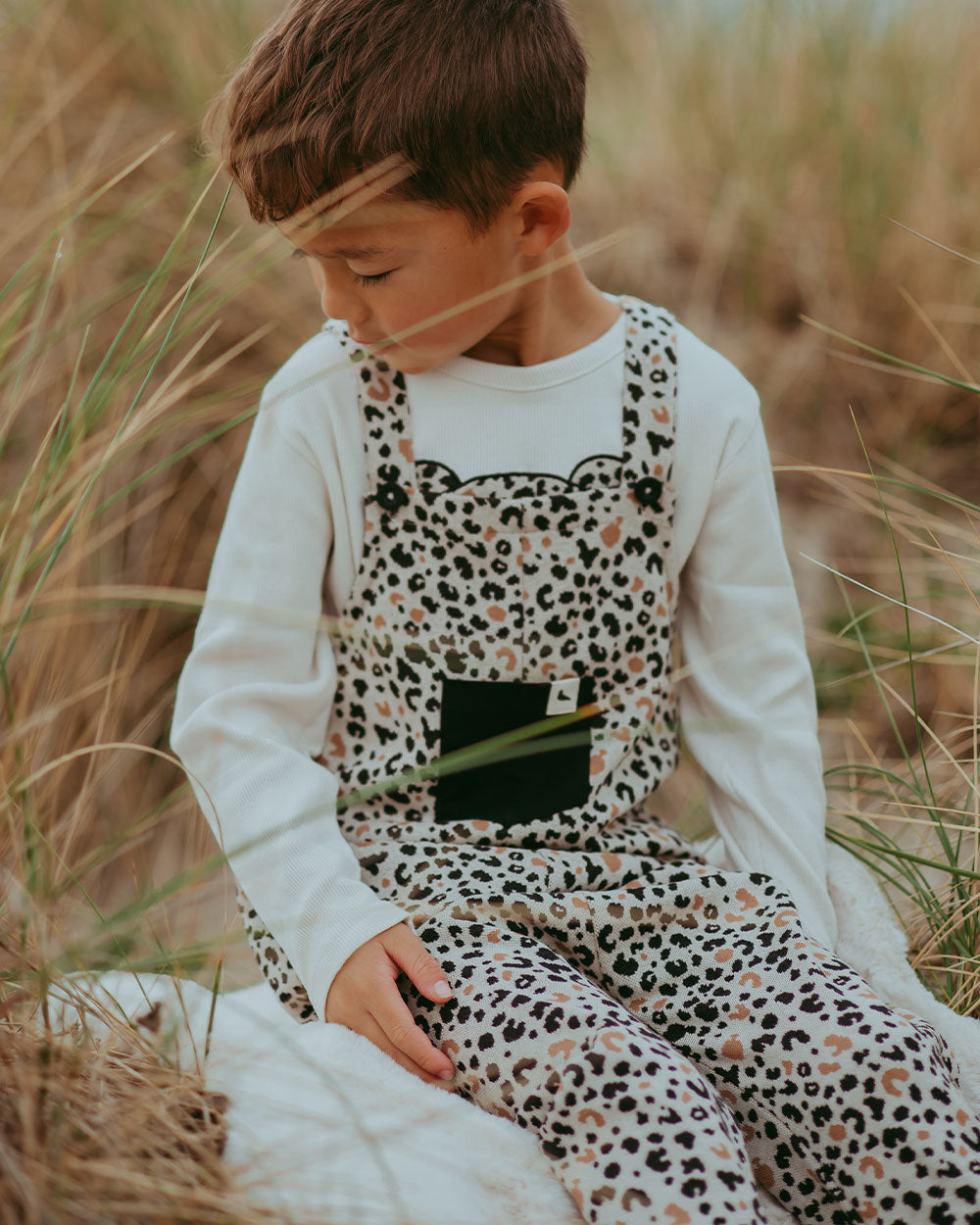 organic cotton Multicolour Leopard Animal Print Dungarees - image 2