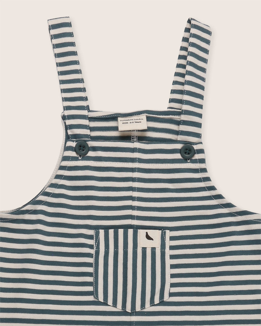 organic cotton Multicolour Sea Stripe Print Dungarees - image 4