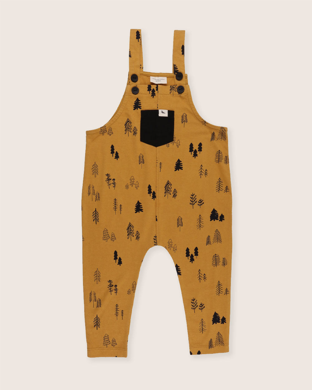 organic cotton Yellow Forest Print Dungarees - image 2