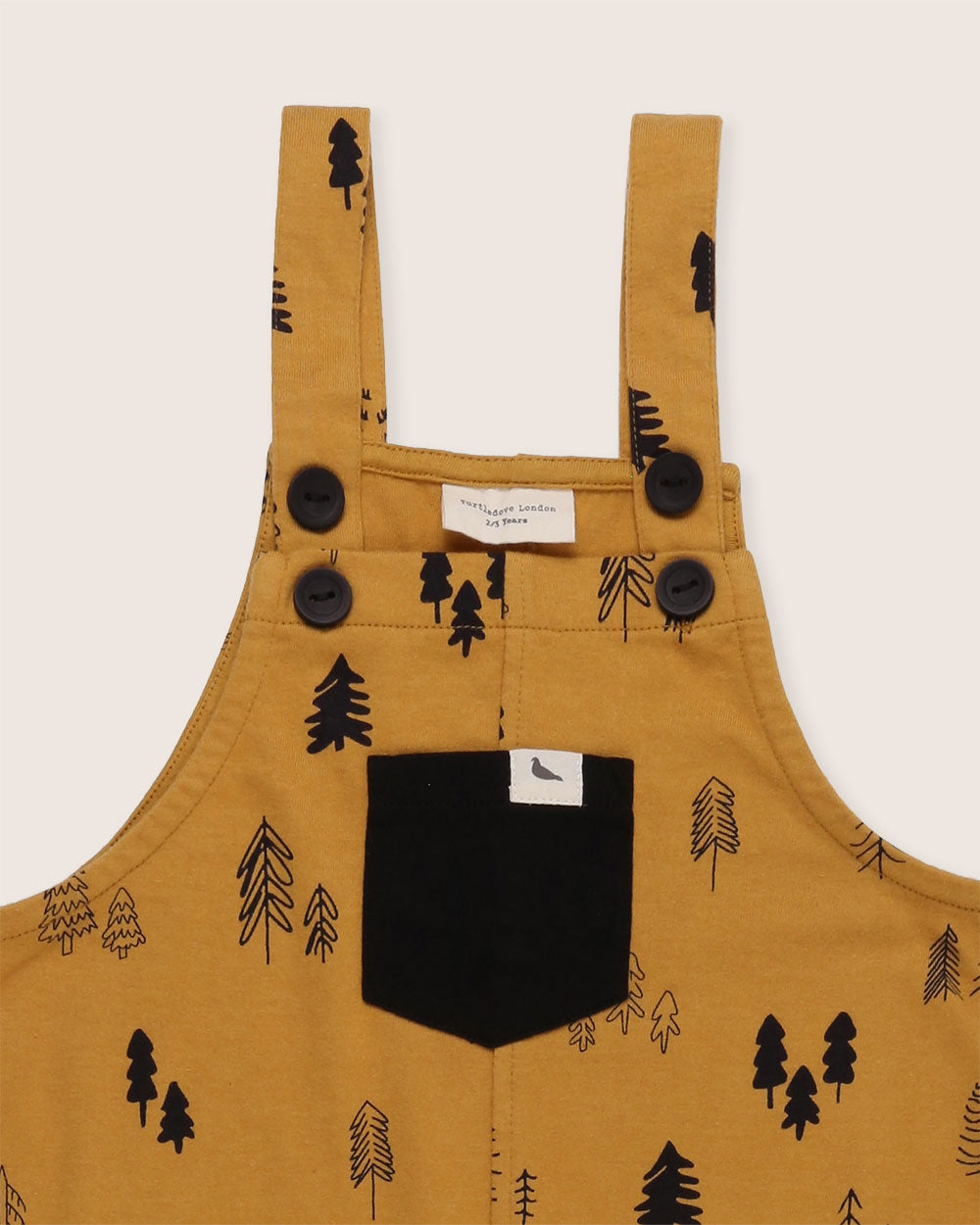organic cotton Yellow Forest Print Dungarees - image 3