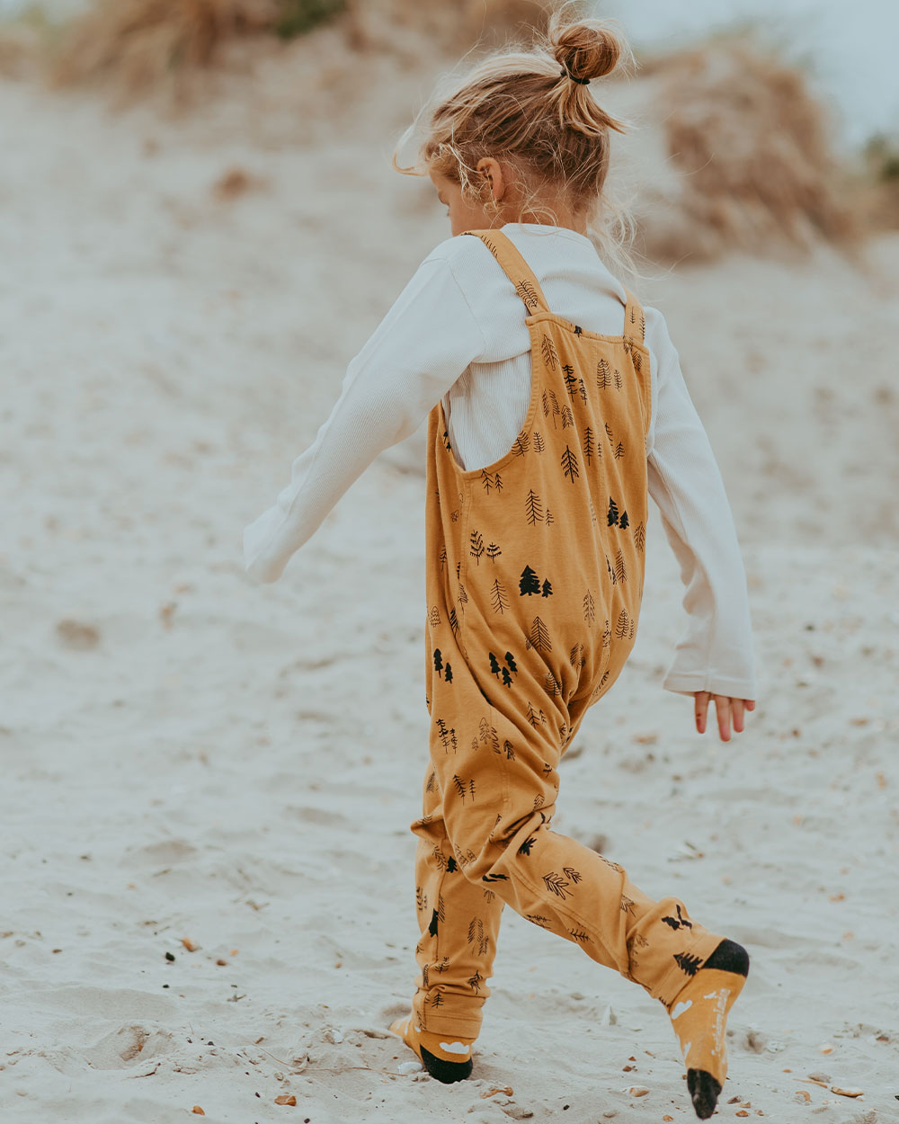organic cotton Yellow Forest Print Dungarees - image 4