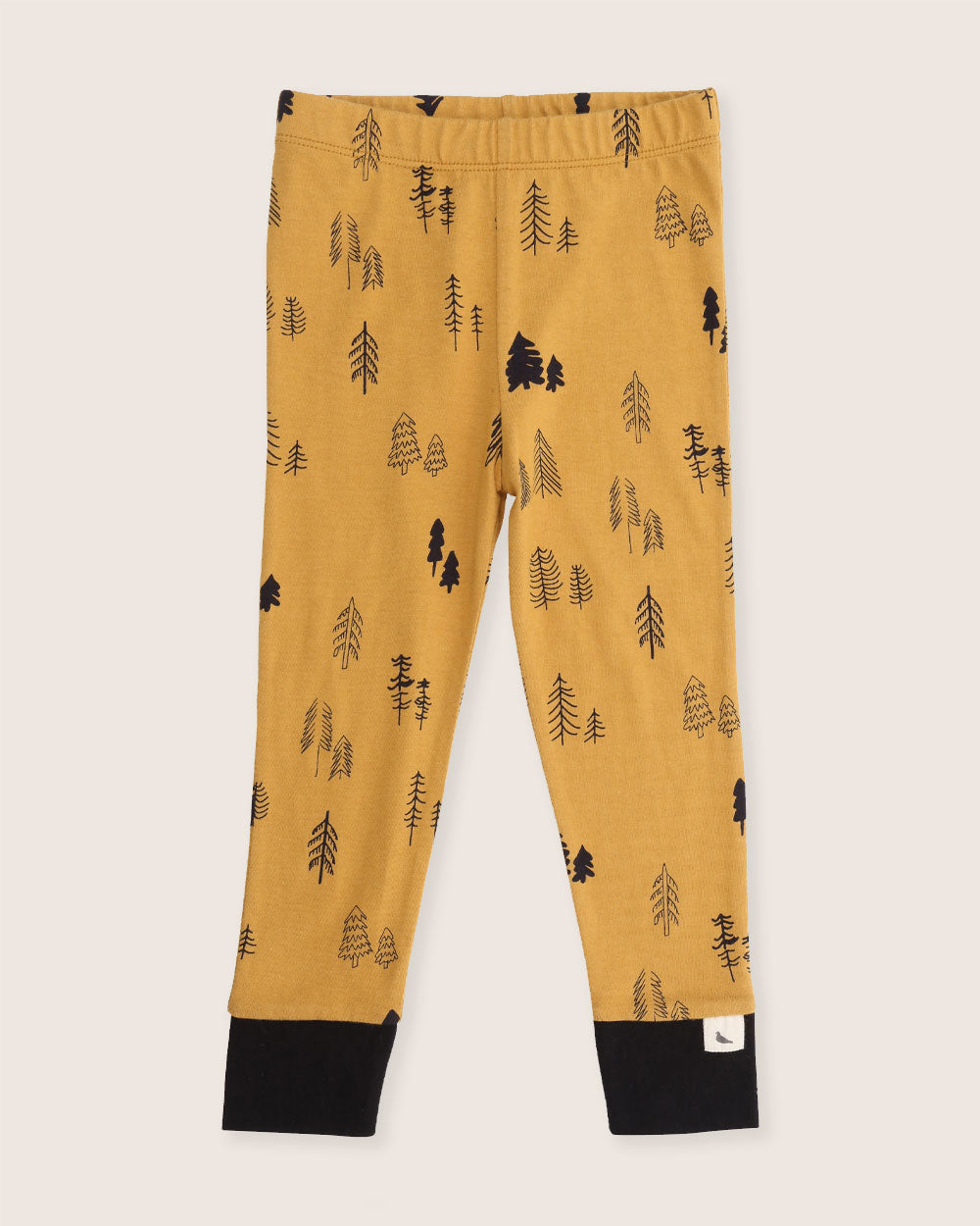 organic cotton Yellow Forest Print Leggings - image 2