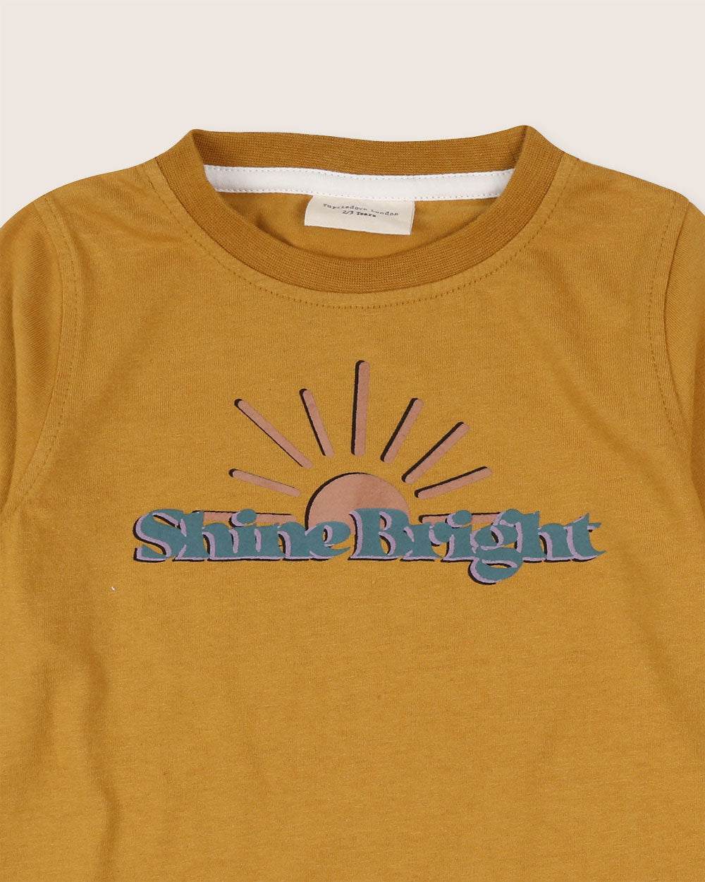 organic cotton Yellow Shine Bright Slogan Print Top - image 2
