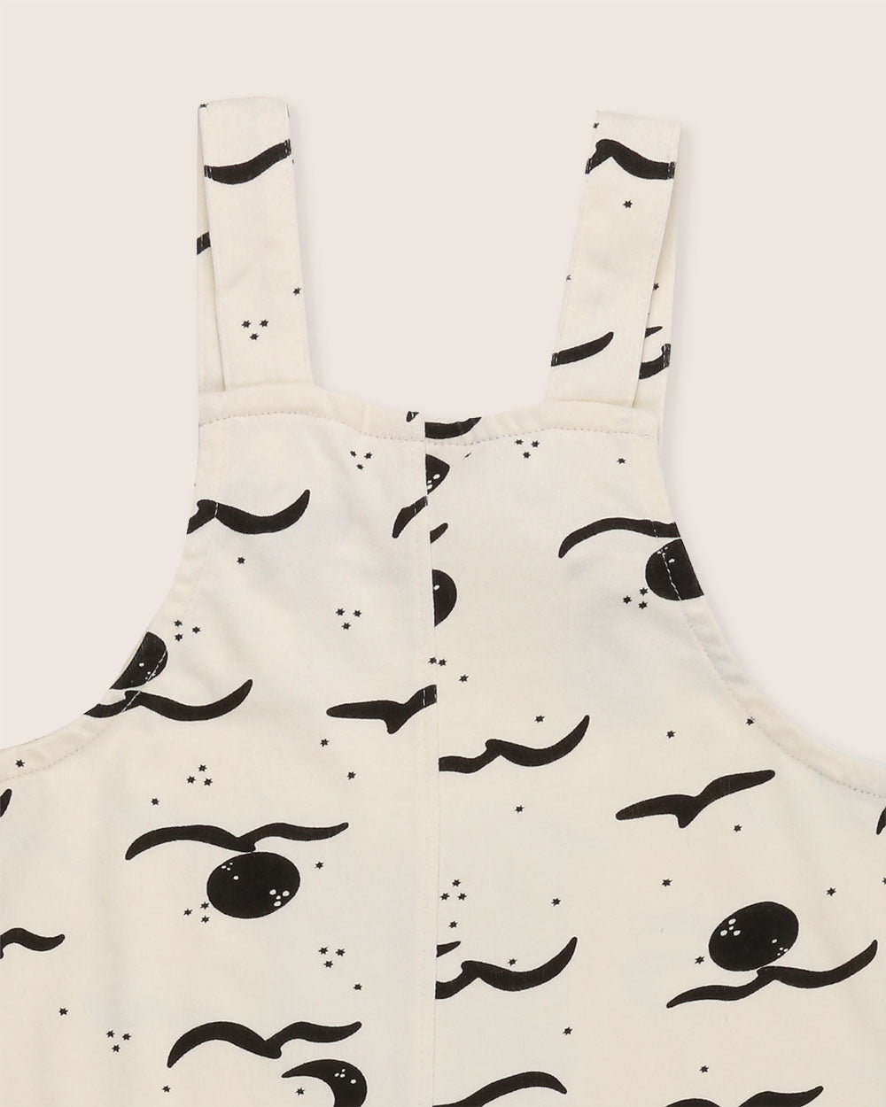 organic cotton Cream Moon Wave Print Dungarees - image 6