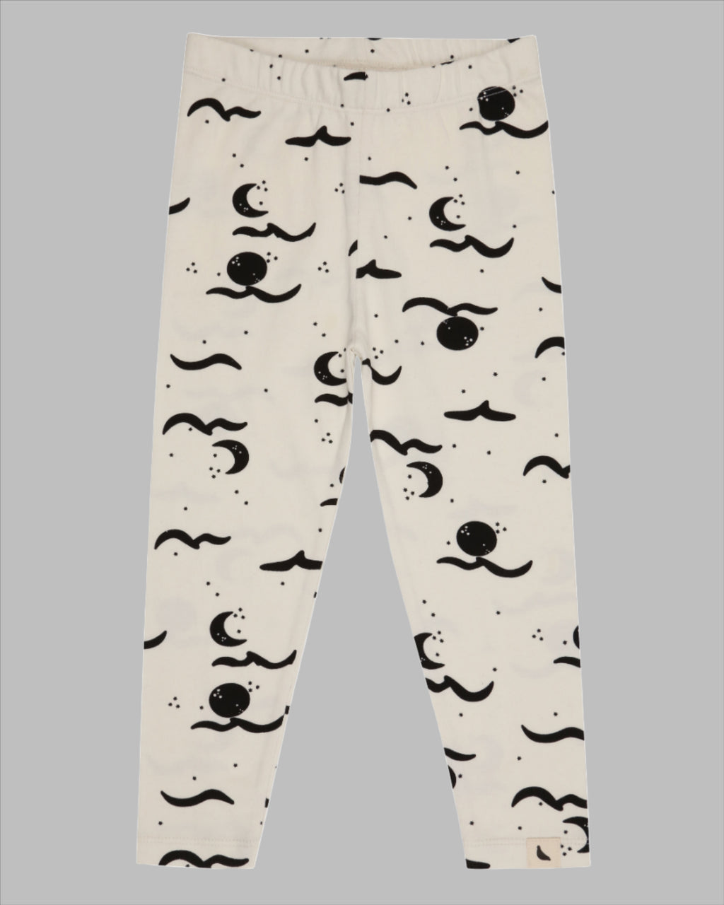 organic cotton Cream Moon Wave Print Leggings - image 1