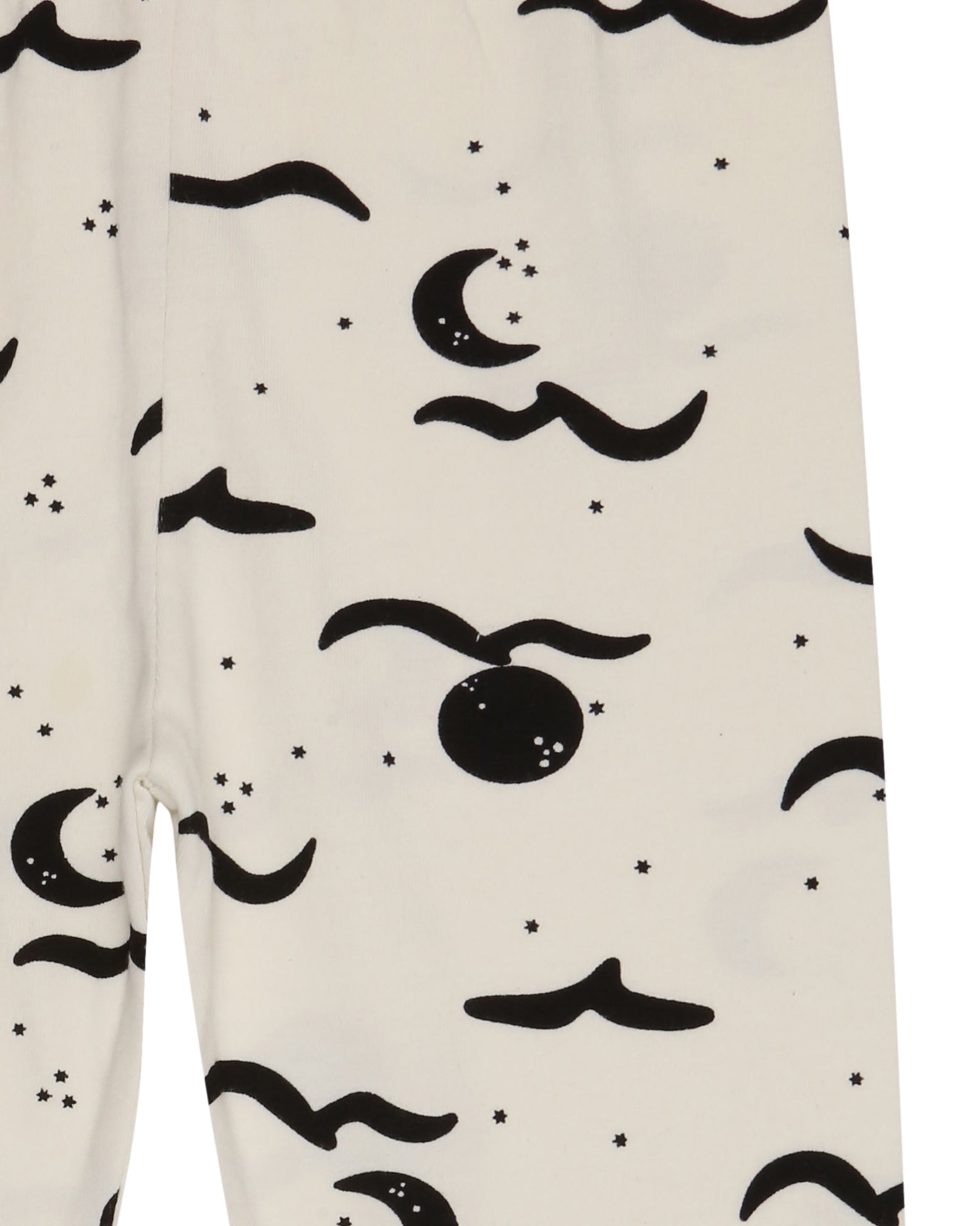 organic cotton Cream Moon Wave Print Leggings - image 4