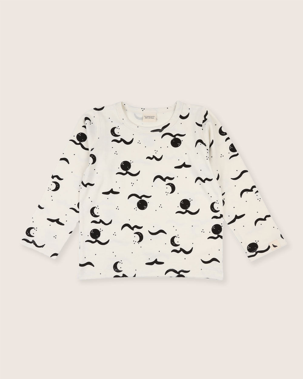 organic cotton Cream Moon Wave Print Top - image 2