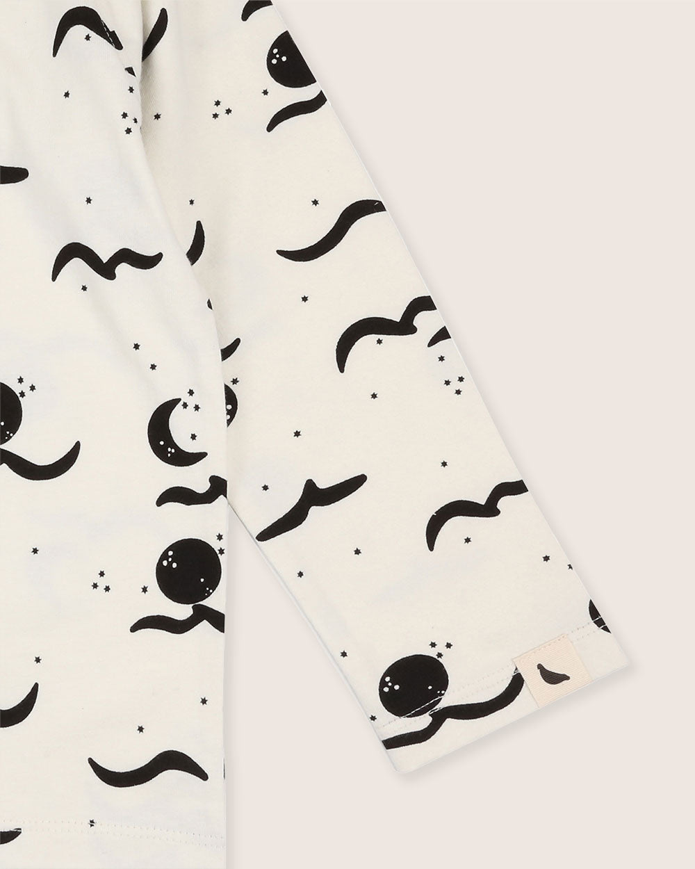 organic cotton Cream Moon Wave Print Top - image 5