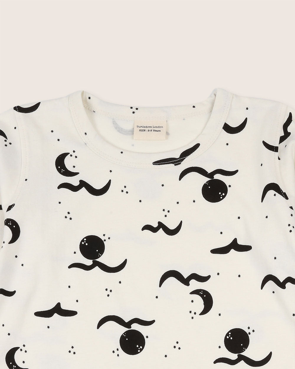 organic cotton Cream Moon Wave Print Top - image 3