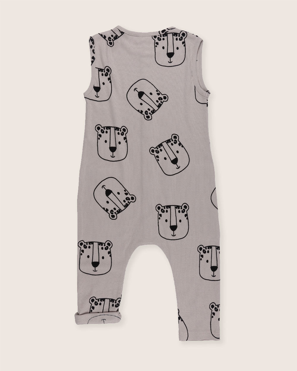 Grey Leopard Face Print Jumpsuit - image 5