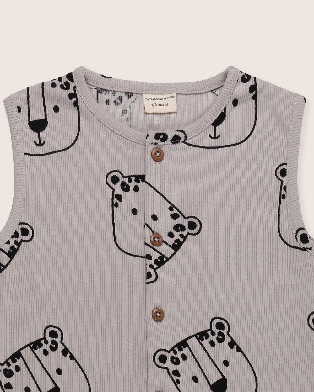 Grey Leopard Face Print Jumpsuit - image 3