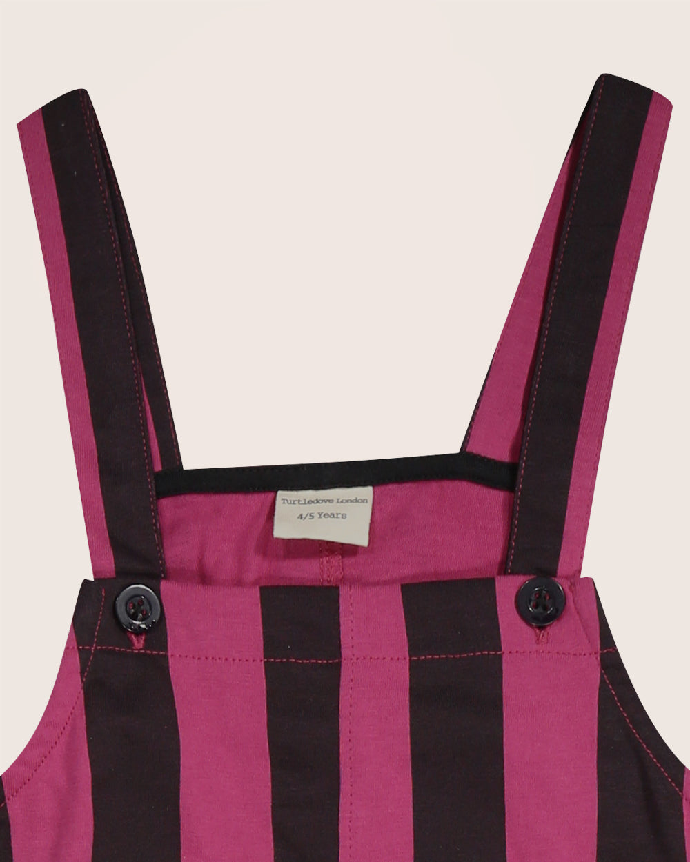 organic cotton Pink Bold Stripe Print Dungarees - image 2