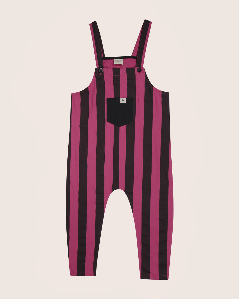 organic cotton Pink Bold Stripe Print Dungarees - image 1