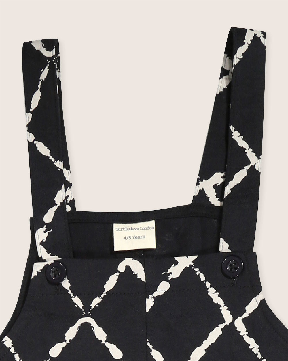 Black Harlequin Print Dungarees - image 2
