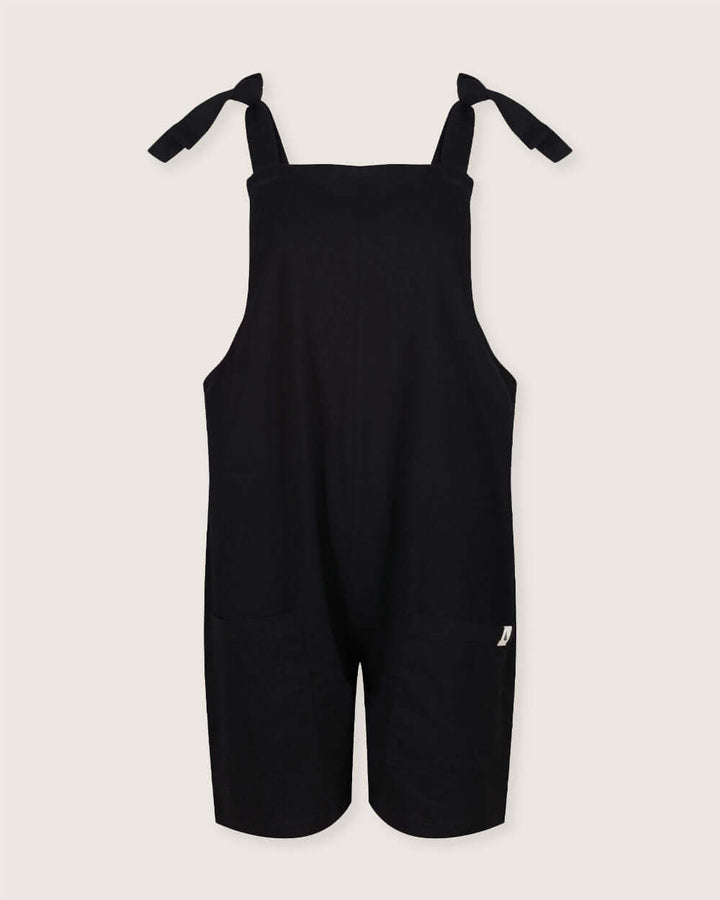 Black shortie ladies dungarees