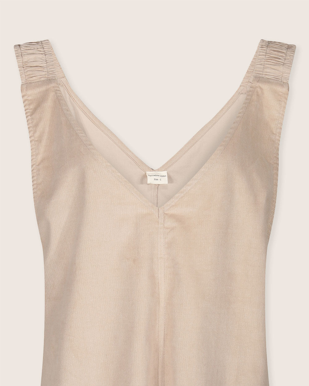 Grace Beige Wide Leg Jumpsuit- image 4