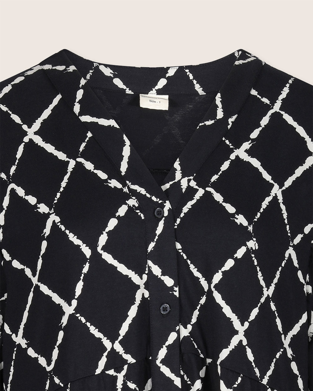 organic cotton Clara Black Harlequin Print Midi Dress - image 6