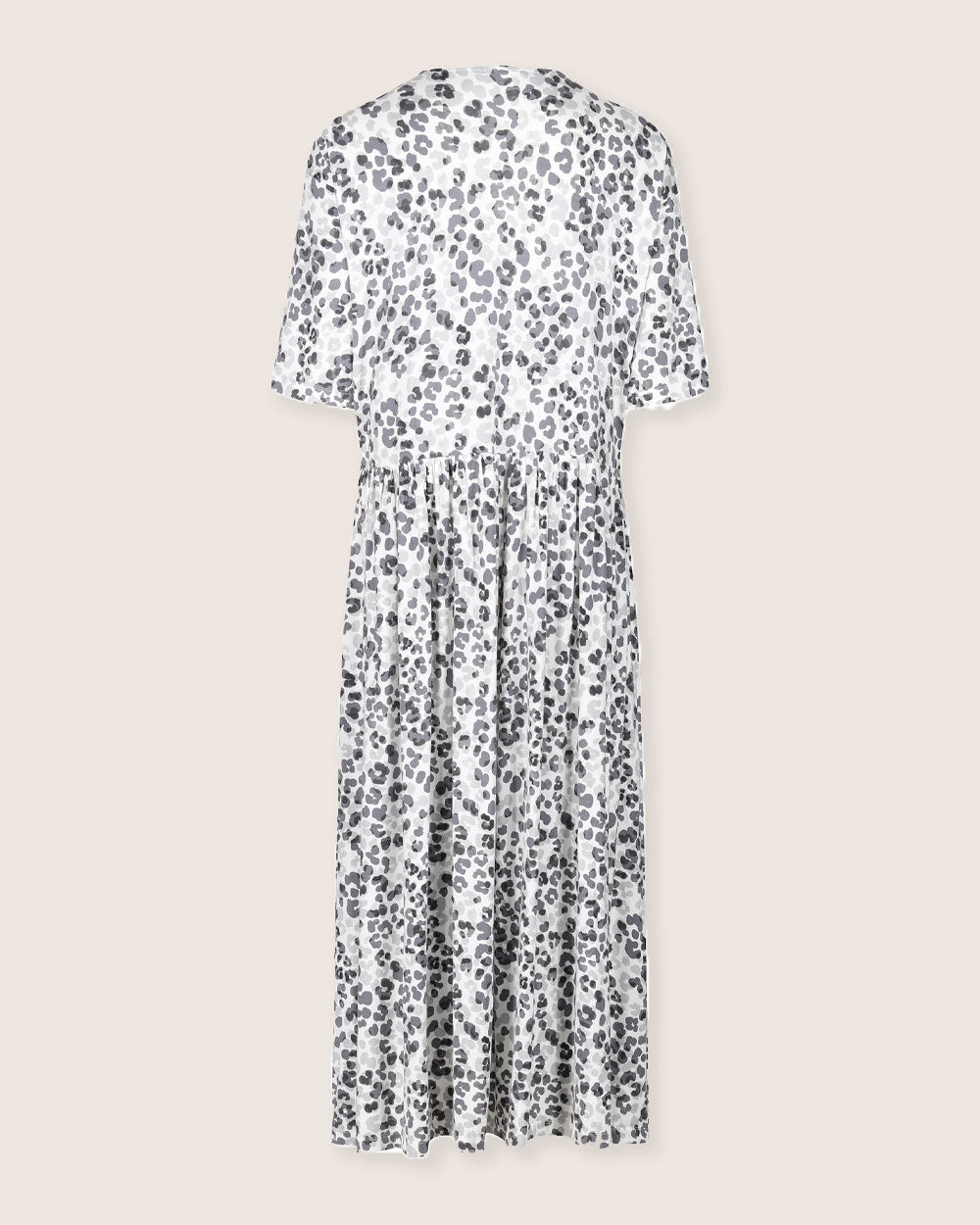 organic cotton Matilda White Leopard Animal Print Midi Dress - image 9